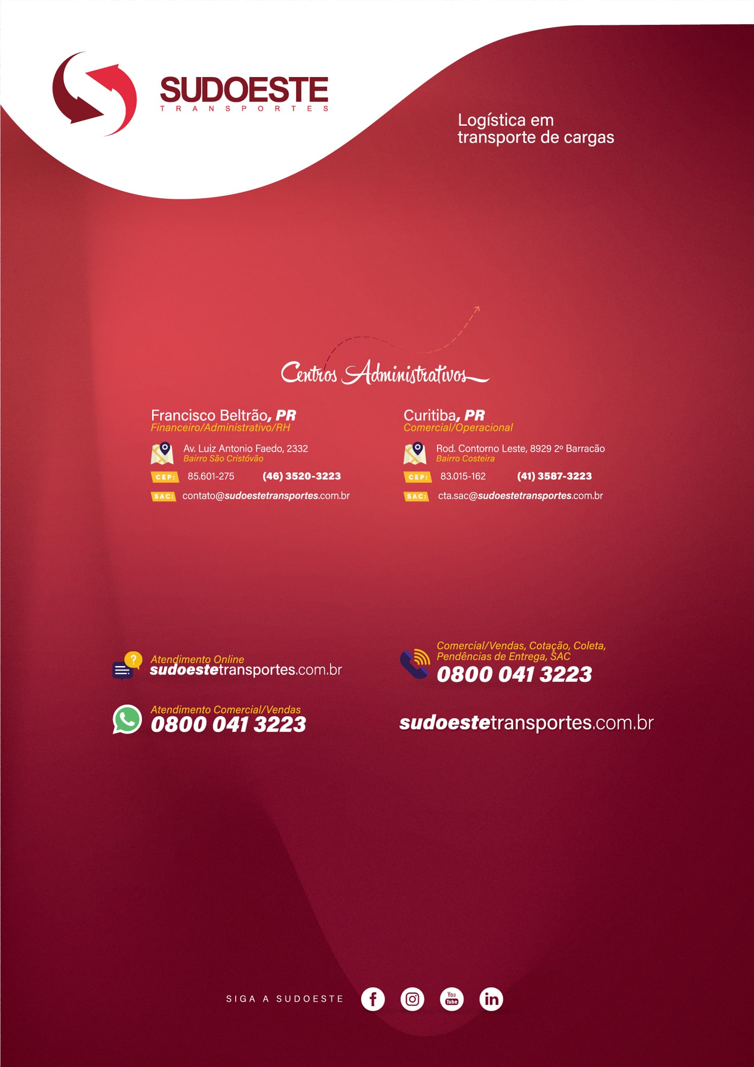 Apresentação Comercial Sudoeste Transportes - Página 